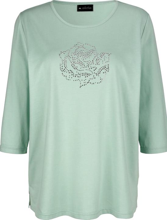 Image du produit Meyermode T-Shirt, Rosen-Motiv, Rundhals, 3/4-Ärmel (44)