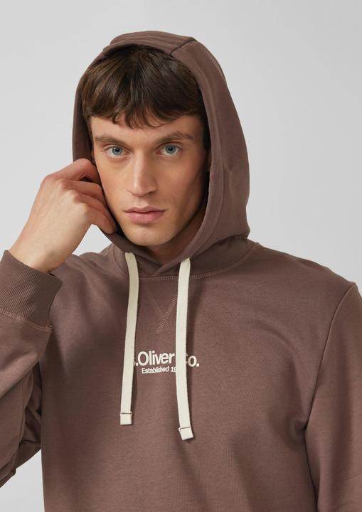 Produktbild s.Oliver Sweatshirt Kapuzenpullover aus Baumwollmix mit Logo-Print (S)