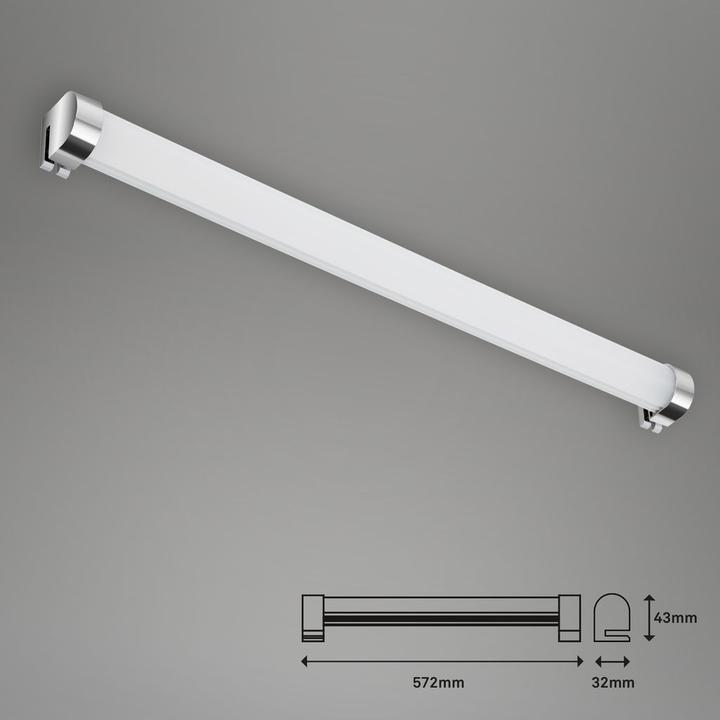 Produktbild Briloner LED Bad Wandleuchte 10W 1200 lm 4000 K neutralweiss Surf chrom (1200 lm)