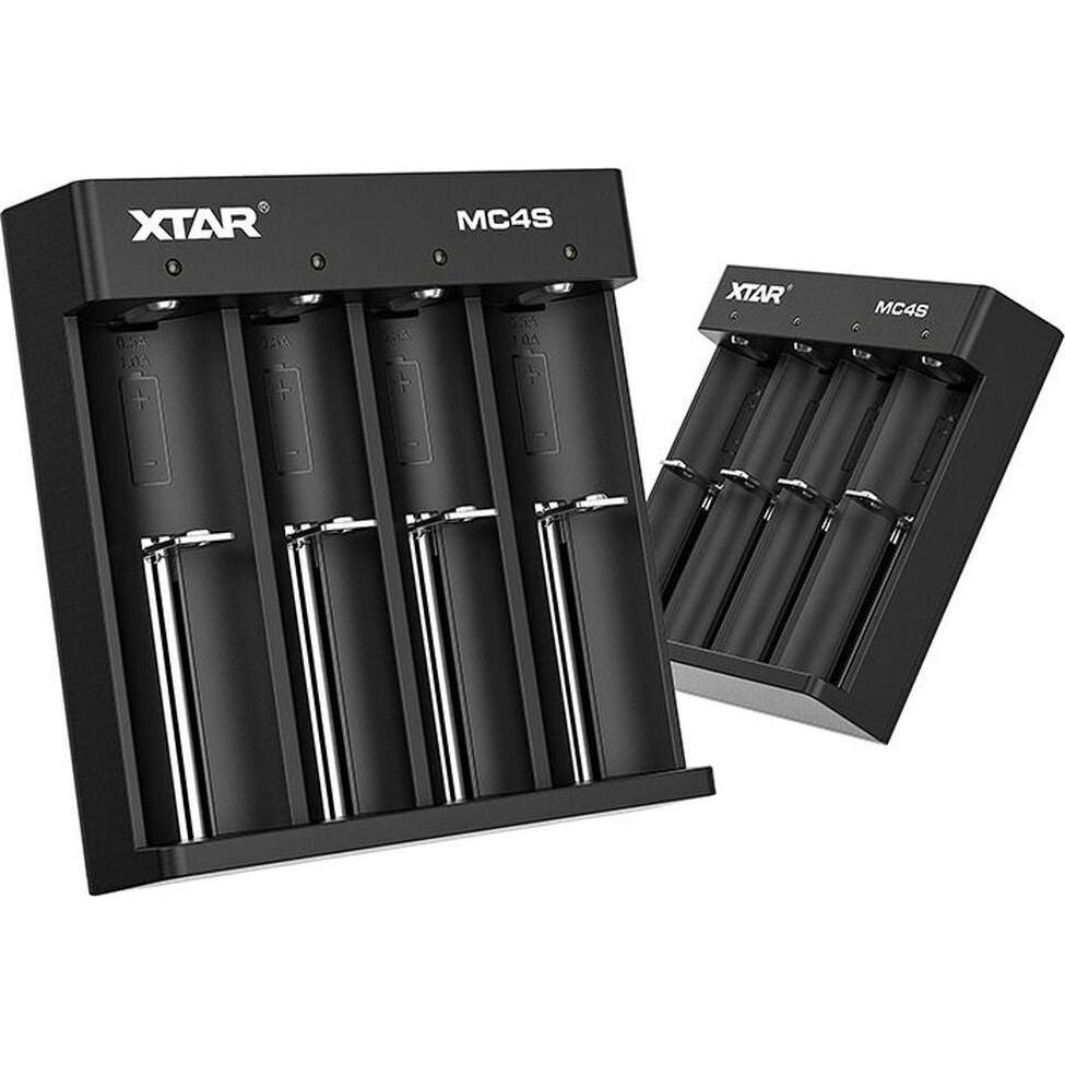 Xtar Caricabatterie MC4S (1 pz., A, C, D, AAAA, AA, AAA, Batteria + Caricabatterie), Caricabatterie