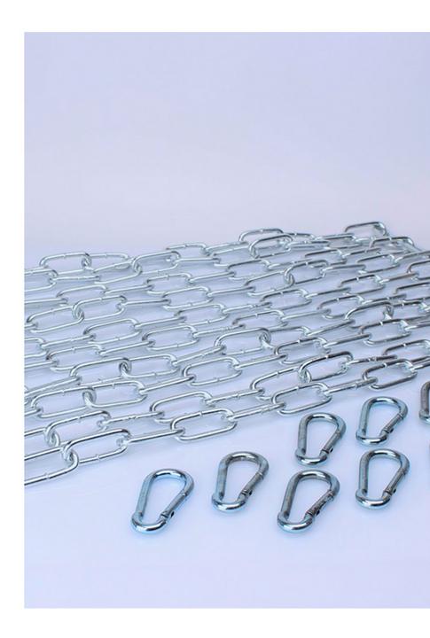 Mr. Sling KIT 5 X 120 cm large link chain + 10 carabiners