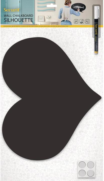 Actual product image Securit Silhouette Heart (Blackboard, 36 x 30 cm)