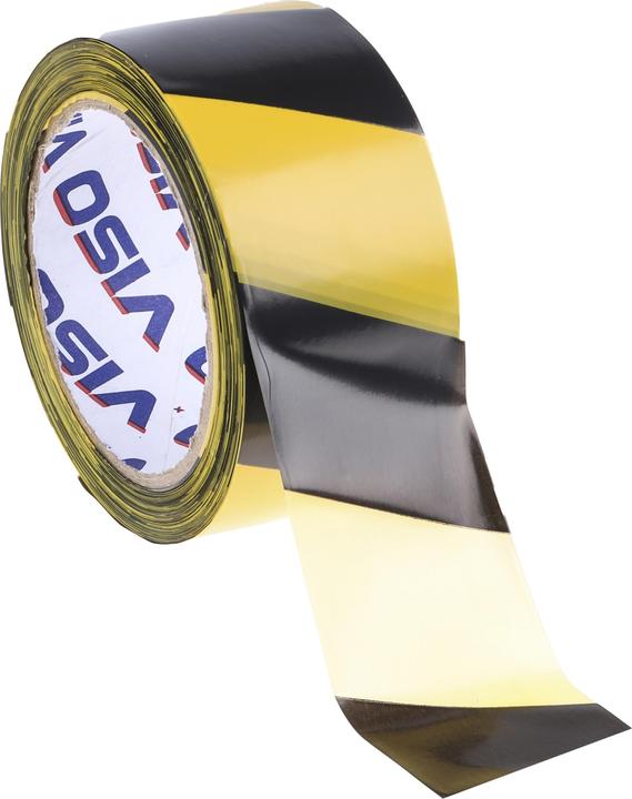 Produktbild RS PRO Trassierband Schwarz, Gelb Typ Bodenmarkierungsband, 50mm x 100m (50 mm)