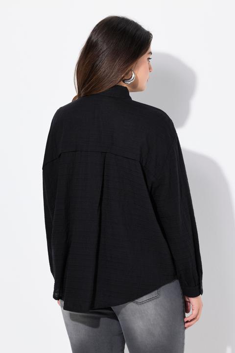 Produktbild Ulla Popken Hemdbluse, Oversized, Hemdkragen, Langarm (50, 52)
