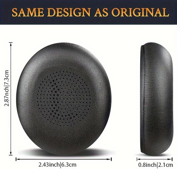Produktbild PhoneLook Weiche Leder-Ersatz-Ohrpolster für Jabra Evolve2 65 / Evolve2 40 / Elite 45h (Evolve2 65)