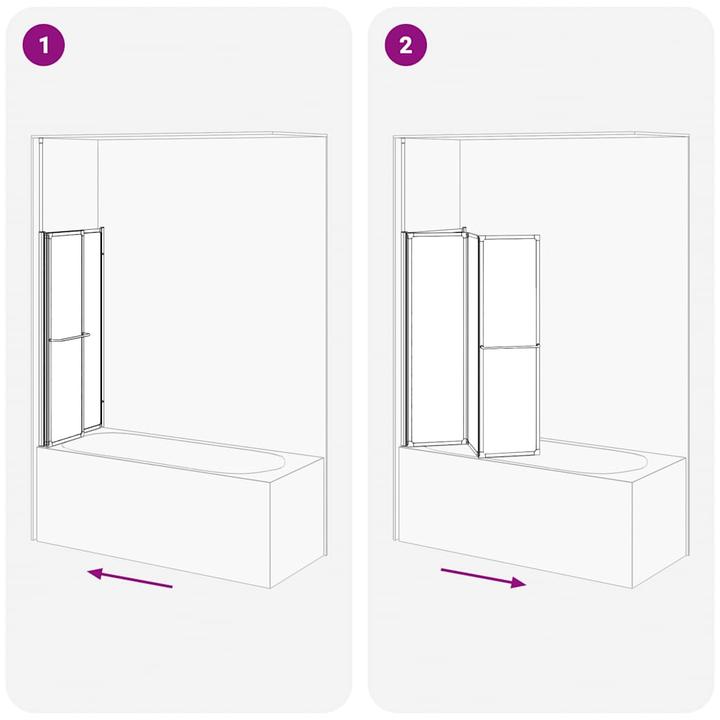 Produktbild vidaXL Duschwand (120 cm, 70 cm, 137 cm)
