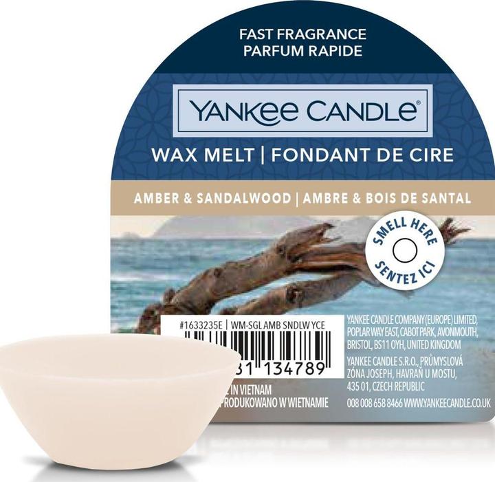 Image du produit Yankee Candle Paillettes de cire parfumée Amber & Sandalwood