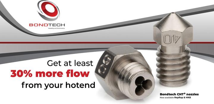 Image du produit Bondtech Embout CHT® MK8 en laiton plaqué 0,4 mm -1 pcs (Tube de grenaillage)