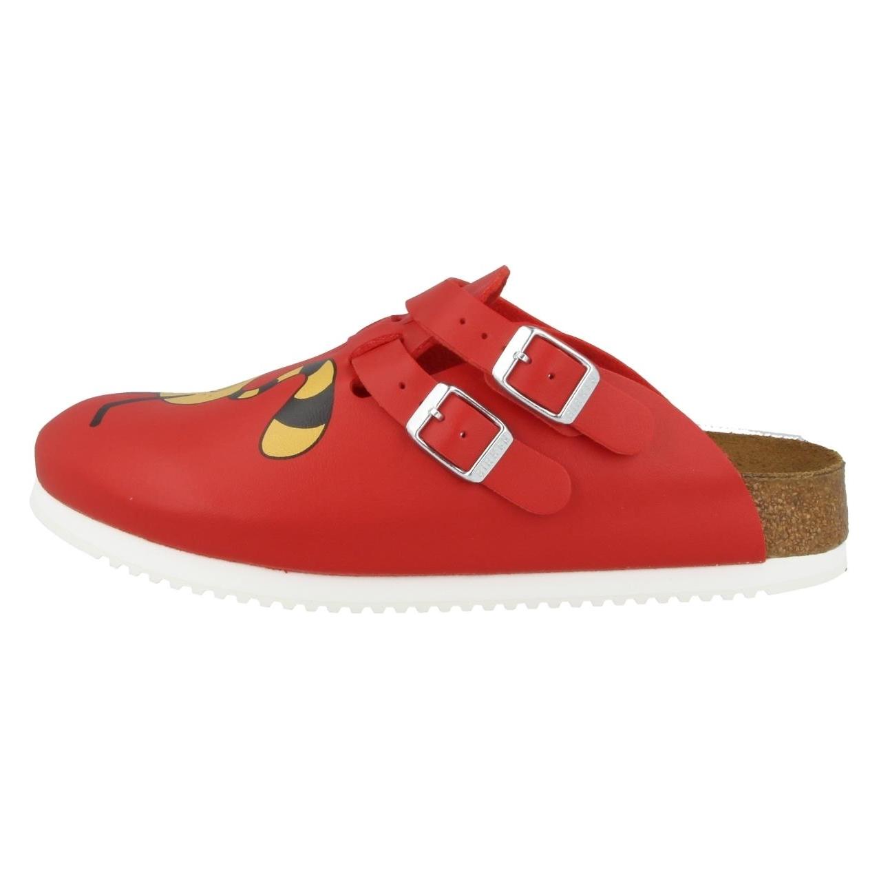 Birkenstock, Damen, Sandalen, Kay Sl Birko-Flor Schmal, Rot, (41)