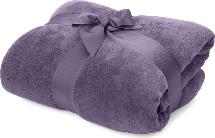 Lumaland Kuscheldecke Lila 240 x 220 cm, Material: Fleece (220 x 240 cm)