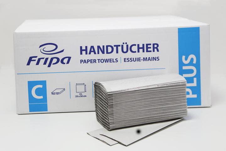Actual product image Fripa Towel paper Plus natural 1-ply in a box Towels natural 100 % recycled, C-fold, 1-ply in a box