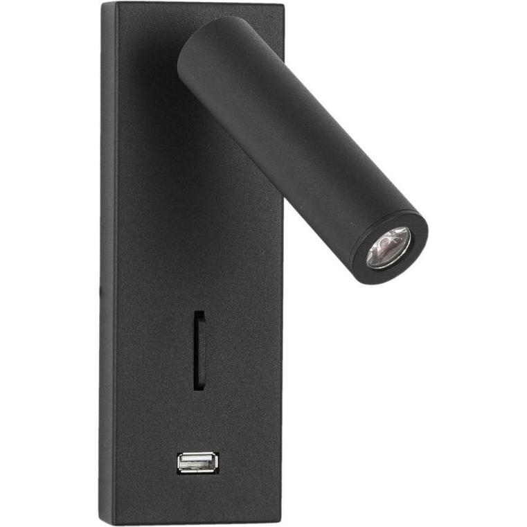 Nova Luce, Wandleuchte + Deckenleuchte, FUSE LED Wandleuchte Schwarz 3W Warmweiss 6x12,3x18cm 9170102