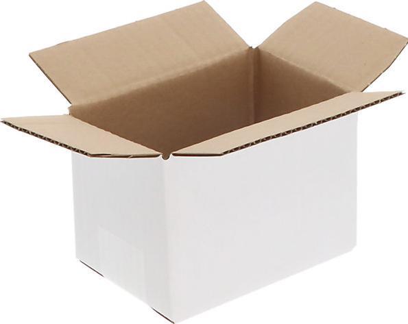 Actual product image kaiserkraft Folding corrugated cardboard box, white, LxWxH 250 x 200 x 150 mm, single (1 pcs., 25 x 20 x 15 cm)