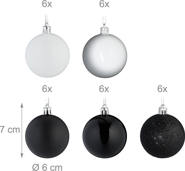 Image du produit Relaxdays set de 30 boules de Noël (30-pièce)