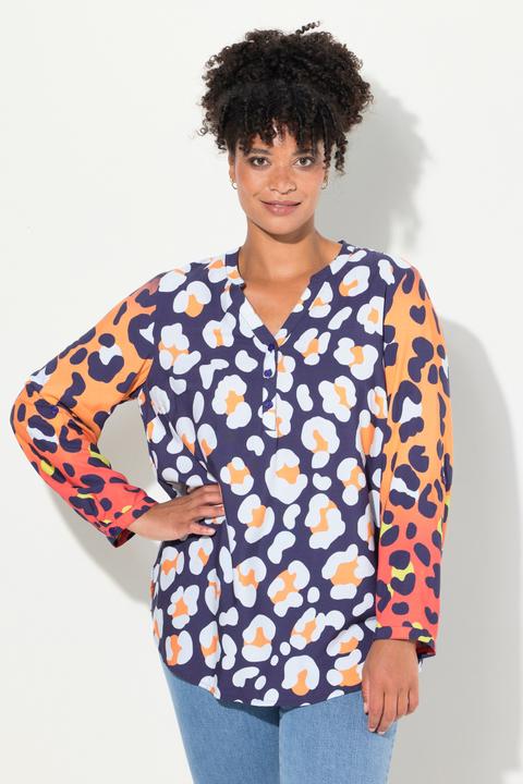 Immagine prodotto Miamoda Bluse, Leo-Mustermix, Tunika-Ausschnitt, Langarm (48)