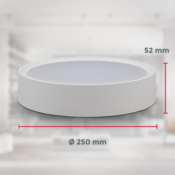Image du produit B.K.Licht Plafonnier LED, blanc mat, 1xLED platine/12W (1200 lm)