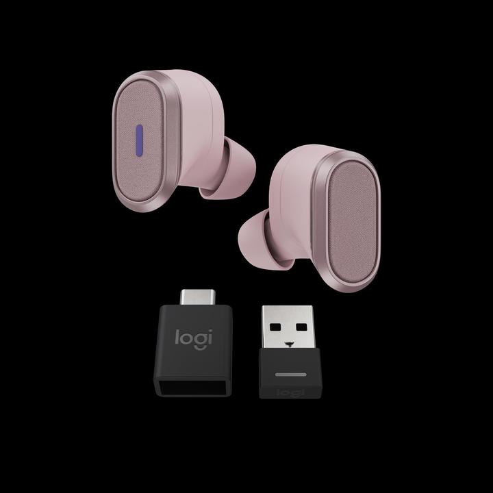 Actual product image Logitech Zone True Wireless - ROSE - EMEA (ANC, 10 h, Wireless)