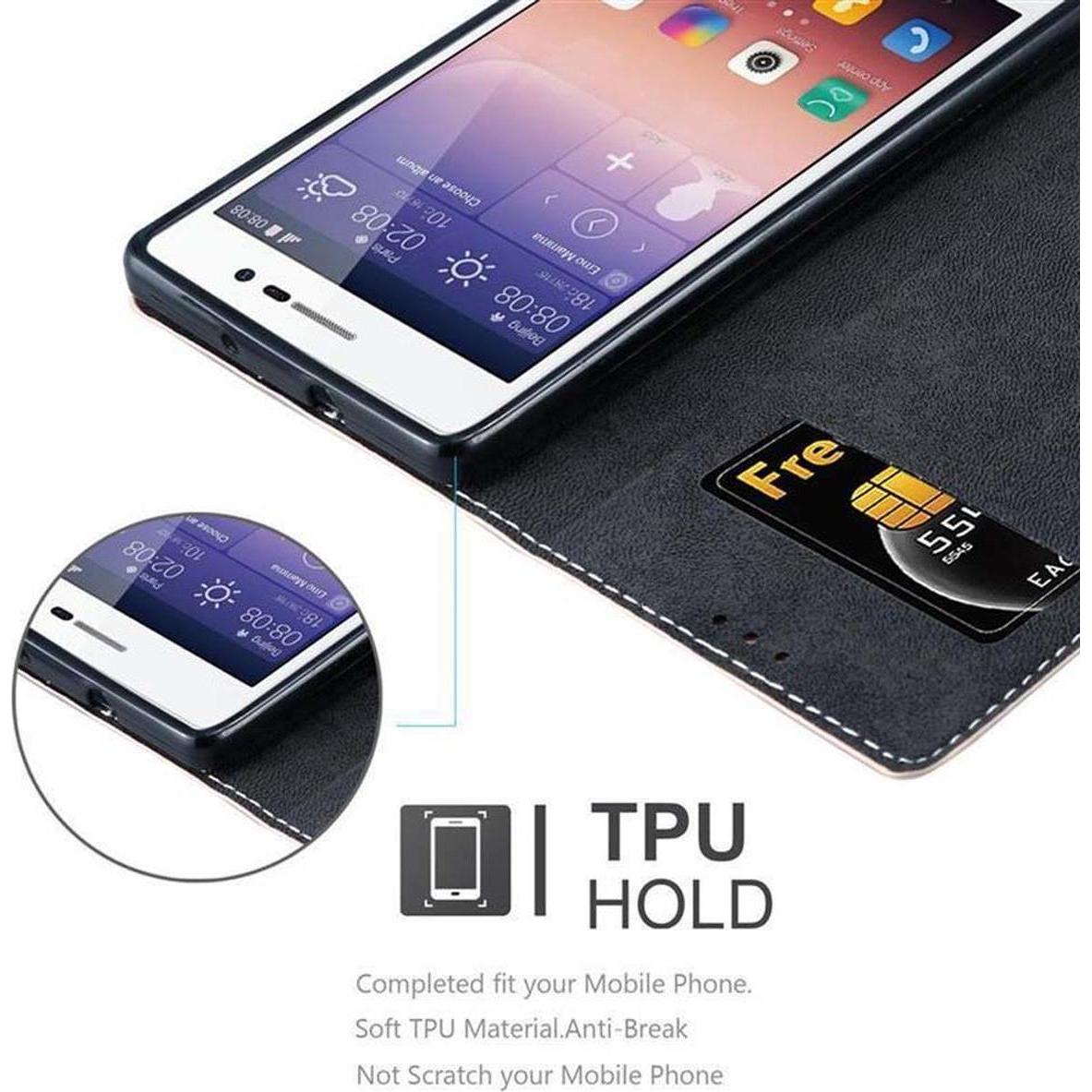 Thumbnail - Cadorabo Book X-Wallet Cover (LG G3), Smartphone Hülle, Rosa