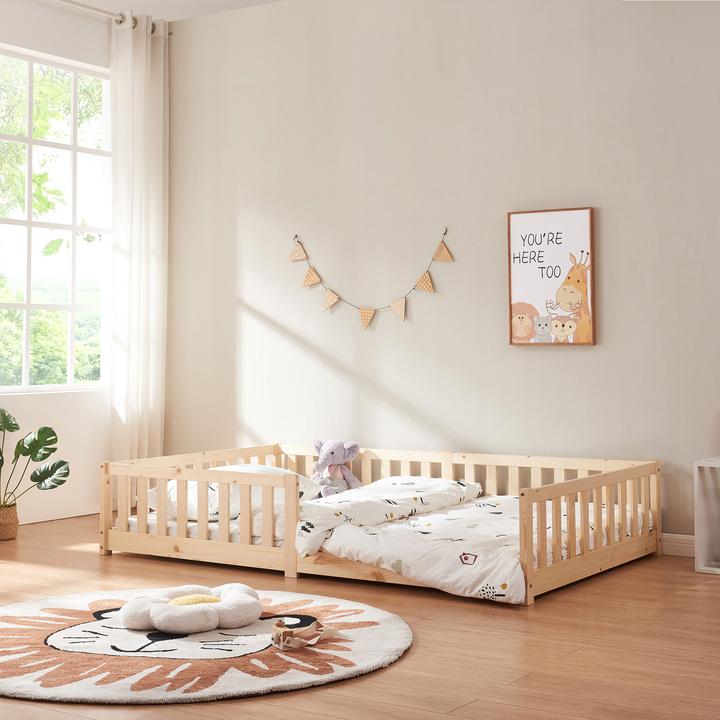 Produktbild En.Casa Kinderbett Tanna 120x200 cm Natur (120 x 200 cm)