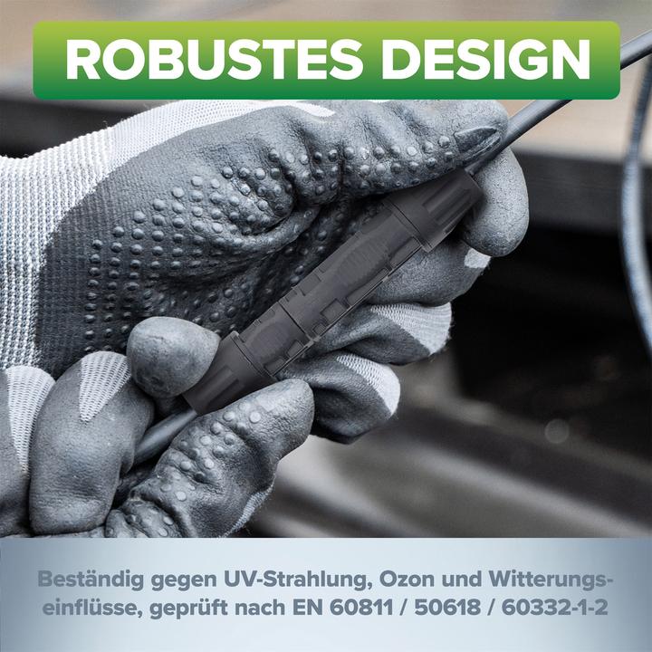 Image du produit InLine ® Solarkabel Verlängerungs-Set inkl. Solarstecker 6mm² schwarz/rot 7,5m (Câble solaire)