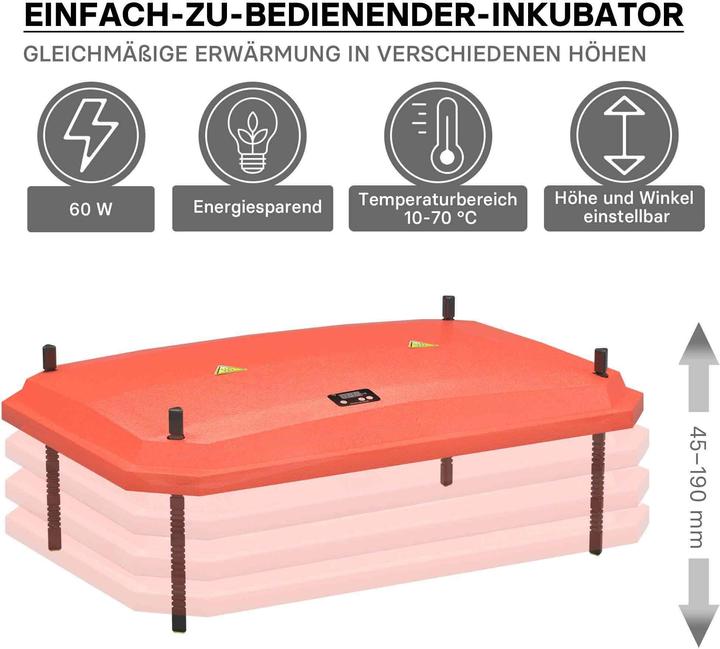 Actual product image Fudajo 45x60cm Chick Breeding Heating Plate 60W Warming Plate w/ Thermostat for 50-55 Chicks (60 W)