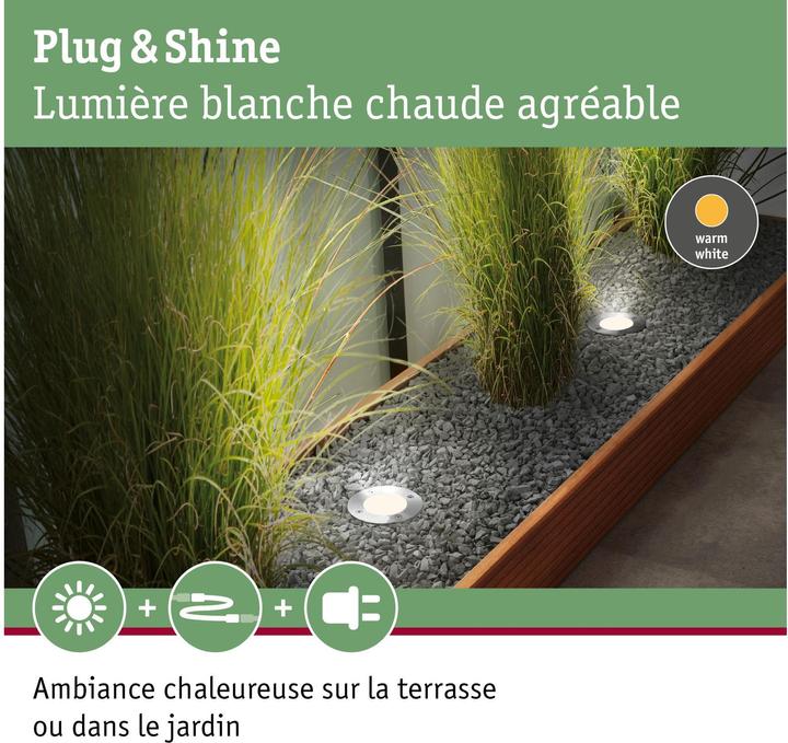 Actual product image Paulmann Plug & Shine recessed floor light (450 lm, IP65)