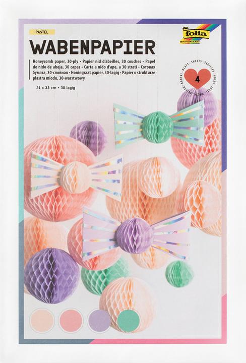 Produktbild Folia Wabenpapier 30-lagig, 4 Blatt (4 x)
