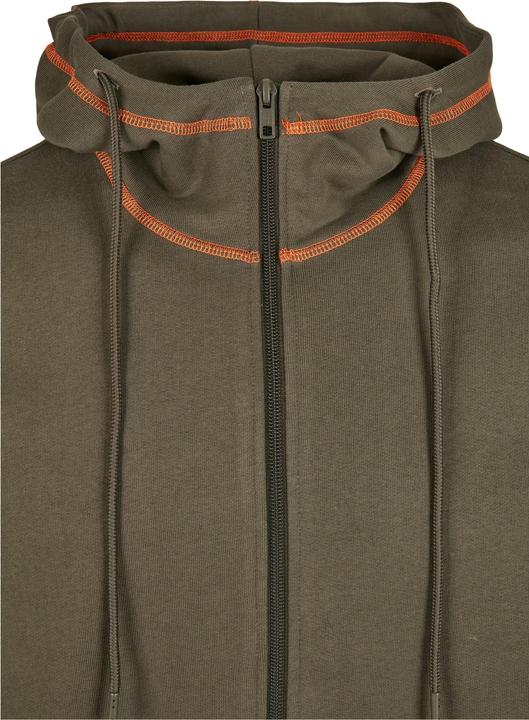 Produktbild Urban Classics Organic Contrast Flatlock Stitched Zip Hoody (S)