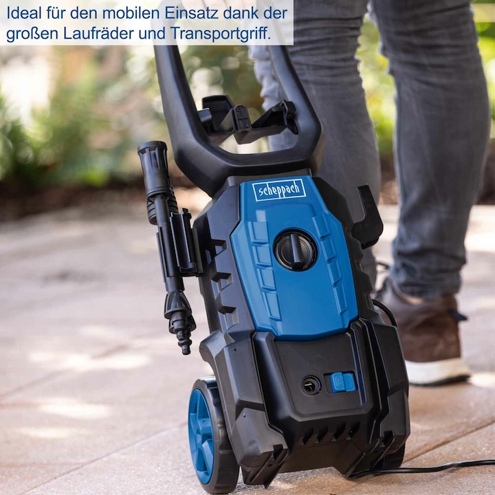 Actual product image Scheppach High pressure cleaner 1600W, 135 bar incl. Quick-Connect-System & accessories (Electrical connection)