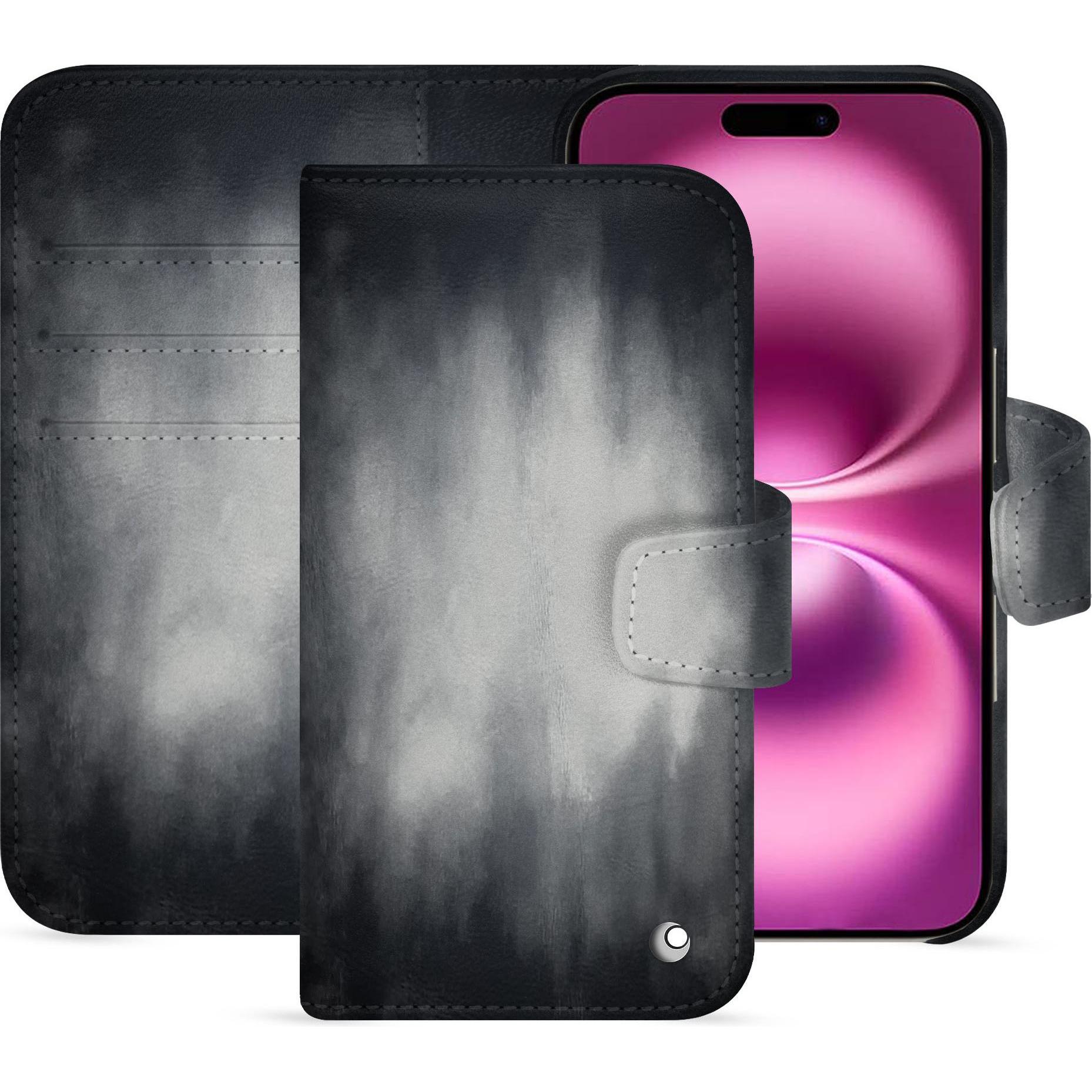 Noreve Lederschutzhülle Apple iPhone 16 Plus (Apple iPhone 16 Plus), Smartphone Hülle, Grau