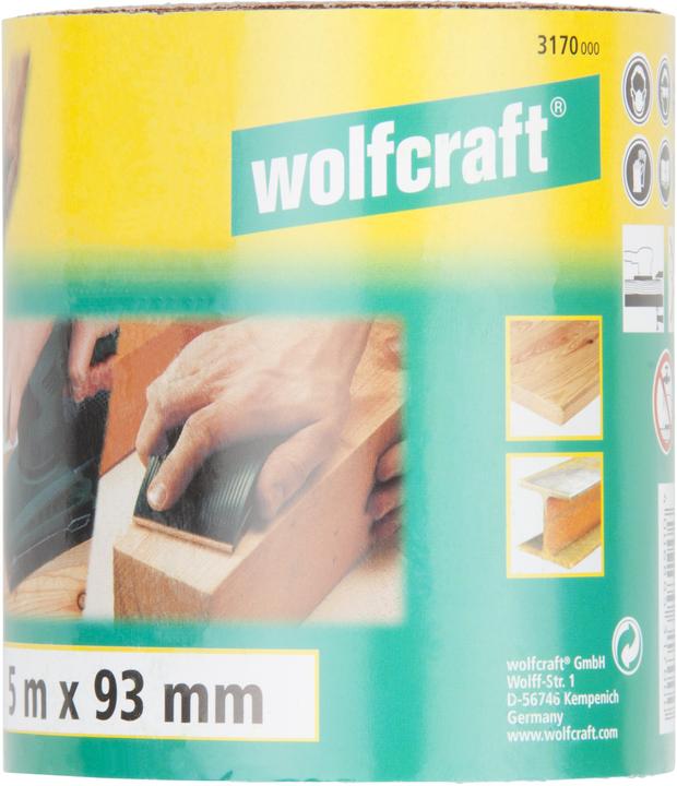 Produktbild wolfcraft 1 Schleifpapierrolle Kor. K40, 5mx93mm (40)