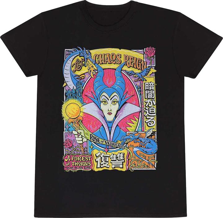 Actual product image Disney Unisex Adult Let Chaos Reign Maleficent T-Shirt (M)