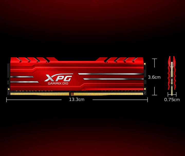 Produktbild Adata Memory XPG Gammix D10, DDR4, 32 GB, 3600MHz, CL18 (AX4U360016G18I-DB10) (2 x 16GB, 3600 MHz, DDR4-RAM, DIMM)