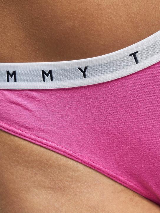 Actual product image Tommy Hilfiger Ladies 3P Thong 521 Thong Panties, Deep Crimson/Pink Amour/Deep Blue, S (S, pack of 3)