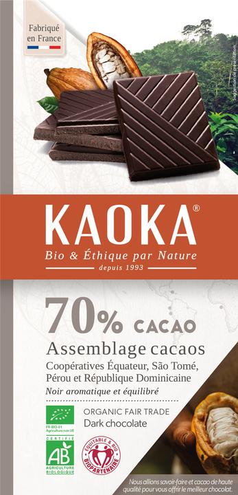 Image du produit Kaoka Chocolat noir 70% (100 g)