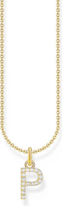 Image du produit Thomas Sabo Chaîne avec pendentif lettre P plaqué or (Or jaune 750 plaqué or, Argent sterling 925, 38 - 45 cm)