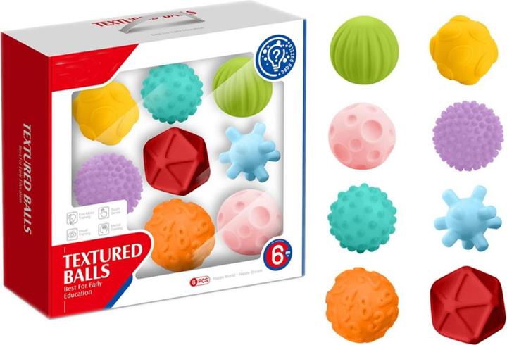 Actual product image Askato Sensory balls - 8 pieces in a box (0.50 - 6 years)