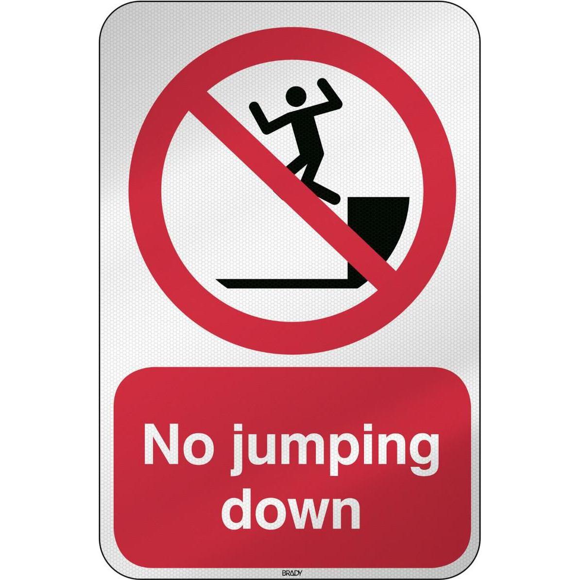 Brady, Sicherheitskennzeichnung, ISO Safety Sign - No jumping