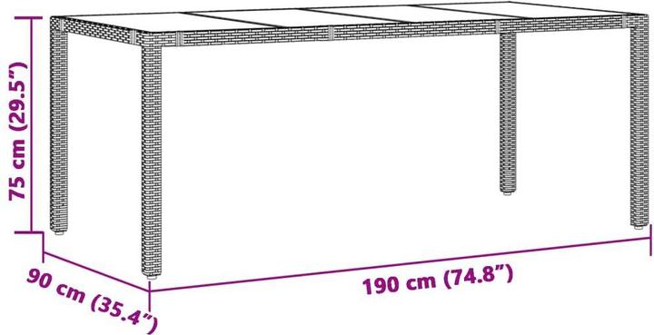 Produktbild vidaXL Gartentisch