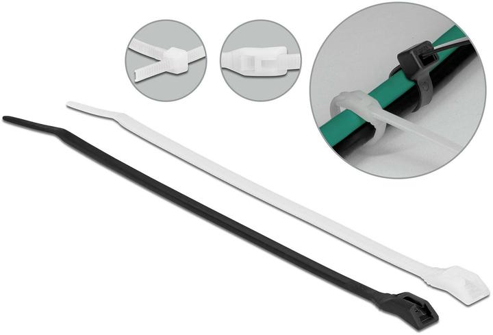 Produktbild Delock Kabelbinder mit flachem Kopf L 370 x B 3,6 mm 100 Stück (Kunststoffkabelbinder, 370 mm, 100 Stk.)
