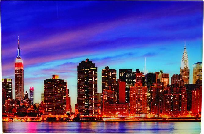 Image du produit Swisshandel24 Tableau en verre, motif poster mural, 40x60cm - New York (40 x 60 cm)