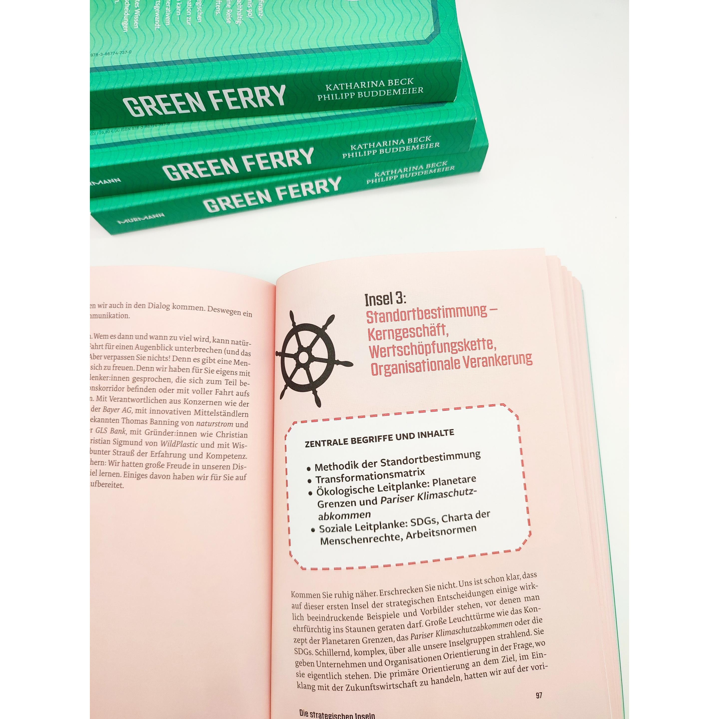 Thumbnail - Green Ferry – Das Ticket ins konsequent nachhaltige Wirtschaften, Fachbücher von Katharina Beck, Philipp Buddemeier