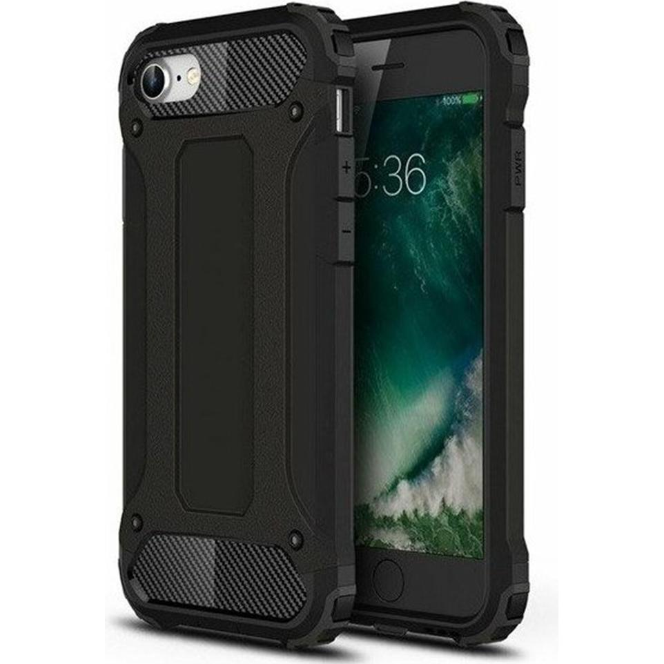 Techsuit - Hybrid Armor - iPhone 7 / iPhone 8 / iPhone SE 2, SE 2020 / iPhone SE 3, SE 2022 - Black (Apple iPhone 7), Cover smartphone, Nero