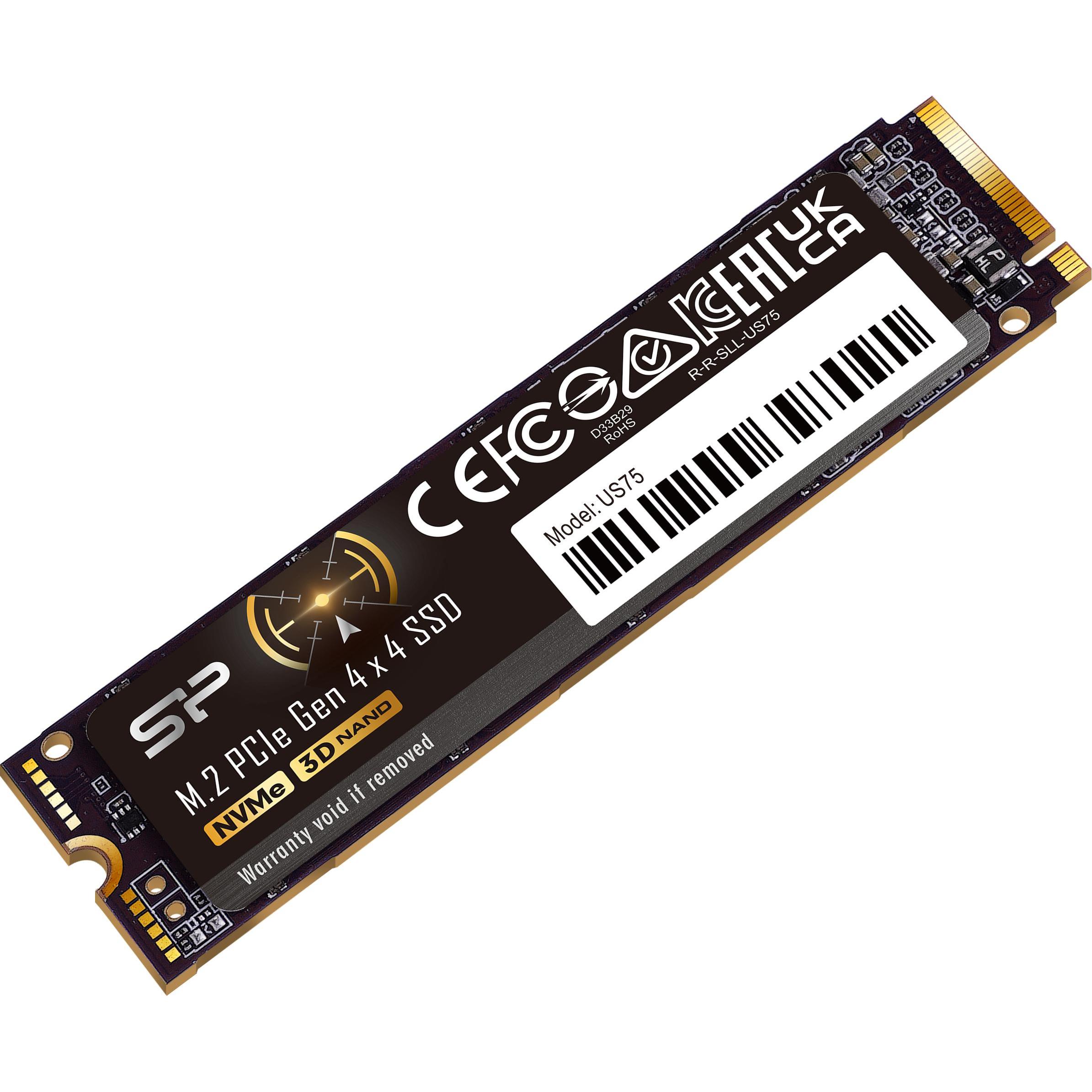 Silicon Power 4TB US75 Nvme PCIe Gen4x4 M.2 2280 SSD R/W Up to 7,000/6,500 MB/s (SP04KGBP44US7505) Compatible with Playstation 5 : Silicon Power 4TB US75 Nvme PCIe Gen4 M.2 2280 SSD R⁄W