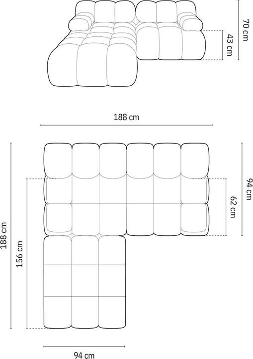 Produktbild Micadoni Bellis (Modular Sofa, 3-Sitzer)
