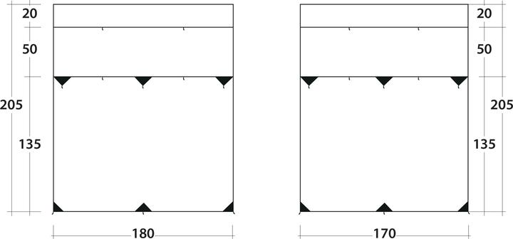 Immagine prodotto Frankana Set di pannelli laterali Outwell Fallcrest180 x 185 cm (1.10 kg)