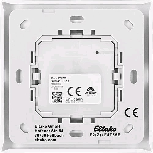 Image du produit Eltako F2T55E-wg Bouton-poussoir sans fil 2 canaux en saillie Portée max. (en champ libre) 30 m