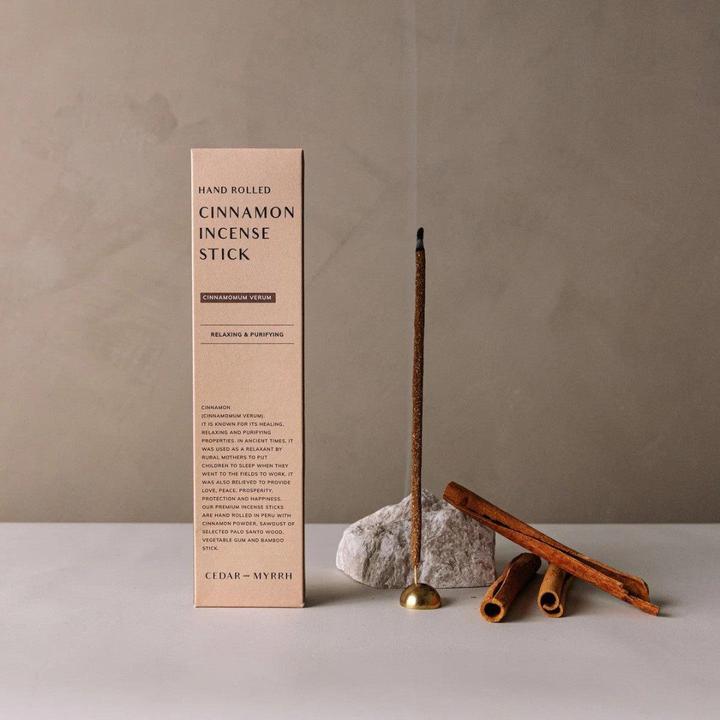 Actual product image Cedar and Myrrh Incense sticks hand-rolled Cinnamon