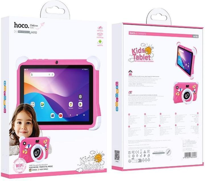 Productafbeelding Yarvik Headphone with microphone Hoco HOCO tablet for kids 3GB / 32GB HD Android 14 HI10 pink (Alleen WLAN, 8", 32 GB, Roze)