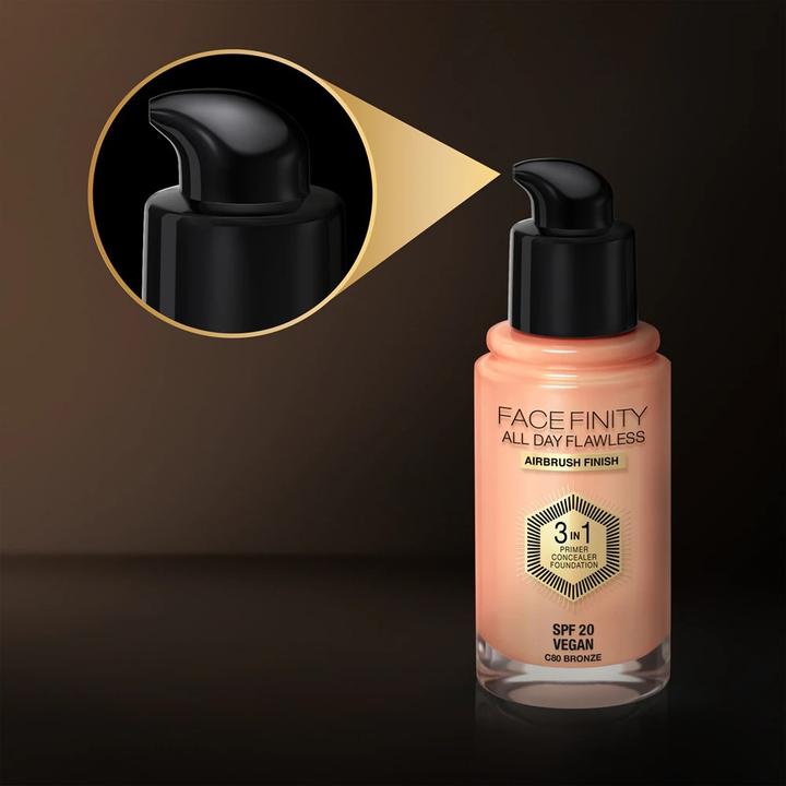 Actual product image Max Factor Facefin All Day Flaw Make Up No 80 (C80 Bronze)